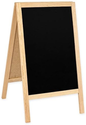 Jarograf Kundenstopper Groß Holz Tafel Aufsteller Werbetafel Holztafel Werbung 51x90 cm, 60x100 cm, 61x118 cm, 72x160 cm, Natürlich (51x90 cm)