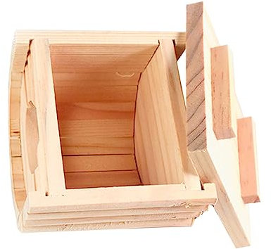 SEWOART Hamsterhaus Aus Holz Mit Rundloch Für Kleine Haustiere Als Spielzeug Und Versteck Ohne Farbe
