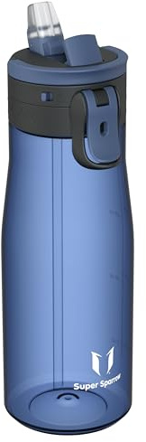 Sparrow Water Bottle - 500ml, 750ml, 1L - One-Tap TouchFlow Water Bottles with Straw - Non-Toxic - BPA Free Tritan Bottles - Leak Proof & Sustainable Drinks Bottle for Sports, Outdoors
