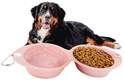 Gamelle d'eau portable 2 en 1 pour chien, gamelle pliable avec matériau robuste et sûr pour la randonnée, le camping et les voyages, 30 x 13 x 5 cm