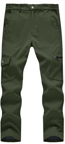 Rdruko Pantaloni da uomo impermeabili invernali, pantaloni da escursionismo termici, pantaloni da sci in pile foderati, pantaloni da escursionismo all'aperto, pantaloni da passeggio caldi, pantaloni