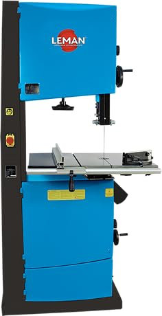LEMAN SRU470 Sega a nastro monofase per legno, 1900 W, taglio 465 mm, tavolo inclinabile 45°