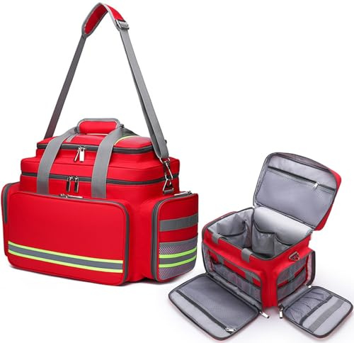 JuanNest Kit di Pronto Soccorso per Paramedici E Uso Sportivo,Escursionismo,Zaino Medico di Emergenza Vuoto,Kit di Pronto Soccorso per Casa E Lavoro,Zaino Sanitario,Impermeabile,Grande capacità C