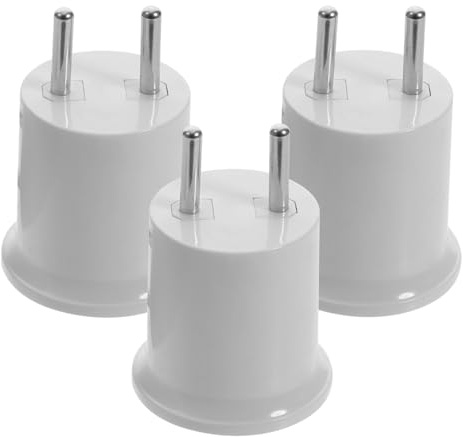 HOMSFOU Adaptateur Prise Ampoule E27/E26 Lot De 3 Douille De Lumière À Brancher Sur Prise Murale Installation Simple Pour Applique Murale Veilleuse Et Éclairage D'Allée