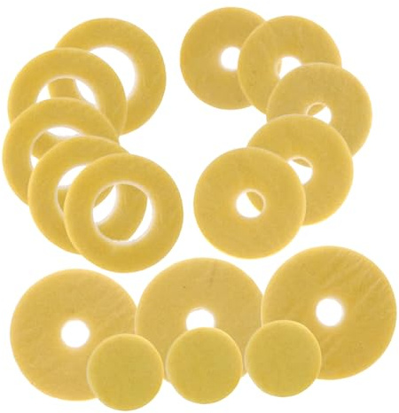 SOIMISS Flöten Schalllochpolster aus Weichem Filz mit Rutschfester Oberfläche Beige Flöten Ersatzteile für 16-loch Querflöte zur Reparatur und Wartung