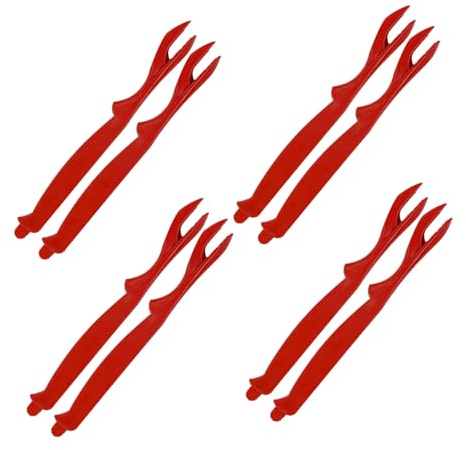 Cabilock 8 Piezas Herramientas para Patas de Cangrejo Tenedores Plásticos Reutilizables para Mariscos Multifuncionales para Langosta y Camarones Utensilios Resistentes para Cenas Familiares