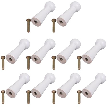HINAYOSAN 10 ganci adesivi portatili in legno robusto per asciugamani, cappotti e borse in bagno o cucina gancio decorativo