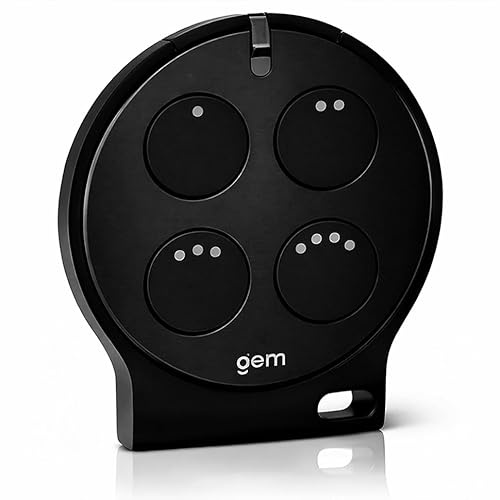 GEM Black Sun Radiocomando Multifrequenza 433 868 MHz, Apricancello Rolling Code Pearl 4018 Codice Fisso Autoapprendente 4 in 1 Telecomando Garage Cancello Programmabile Ergonomico a Lungo Raggio