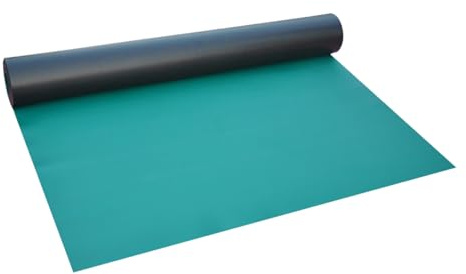 Tappetino antistatico verde in gomma per banco, Tappetino in PVC resistente al calore ESD for saldatura e banco da lavoro, verde, dimensioni multiple(0.6 * 1.2m)