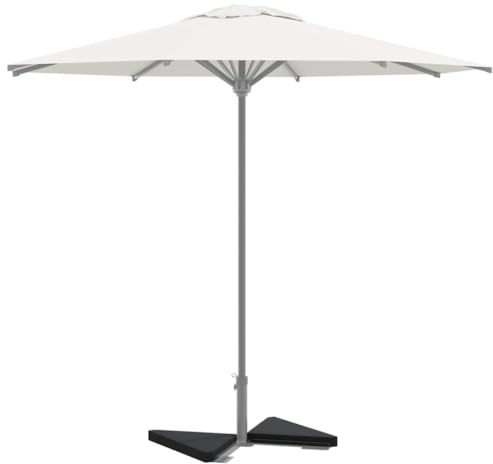 Zentexion Juego de 2 discos de peso para sombrilla, gris, triangular, para balcón, terraza, jardín, protección contra el viento, base estable, Negro , 1