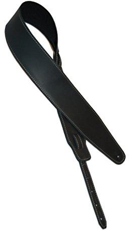 Shaman MC2 Ledergurt für E-Gitarre und E-Bass (verstellbar von 128 cm bis 149 cm, Breite: 7,5 cm, heimisches Leder) schwarz