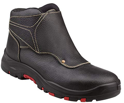 Deltaplus Calzado Delta Plus Panoply Cobra 3 S1P Mens Black Leather Welder Welding Safety Boots, Black, UK 7