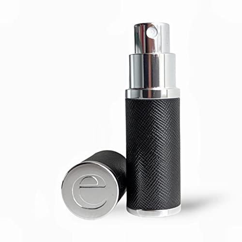 Esencial Atomizador Co piel saffiano con atomizador 8 ml Perfume de plata con caja de regalo