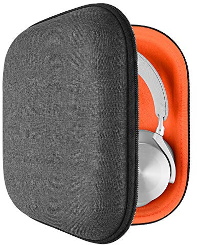 Geekria Shield Headphones Case Compatible with Bang & Olufsen Beoplay HX, H95, H9 3rd Gen, H9i, H8, H6, Replacement Hard Shell Travel Carrying Bag with Cable Storage (Dark Grey)