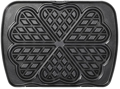 Lagrange Juego de placa gofres corazón para gofrera Premium negro