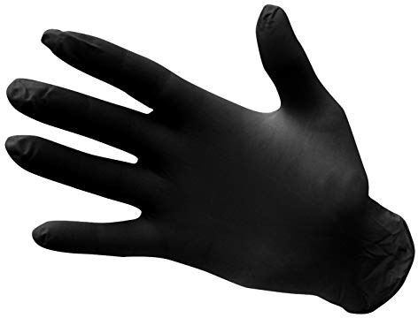 Portwest A925 Disp 3.5 mil Nitrile Powder Free Disposable Glove (Pk100) | Black, Large, EN ISO 21420 Dexterity 5, CE Certified, EN 455, EN ISO 374-5, EN ISO 374-1 Type B, Food Safe, Textured Finish