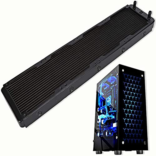 Wasserkühlungskühler, 480 mm Computerkühler PC CPU Wasserkühlsystem, 18 Röhren Metall Wärmetauscherkühler für CPU Kühlkörper