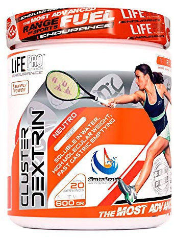Life Pro Endurance Cluster Dextrin 600g – Batido de carbohidratos para una recuperación rápida post workout – Hidratos de carbono la recuperación muscular y el rendimiento deportivo