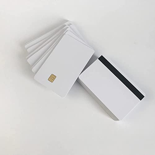 SLE4442 Chip Contact IC Card con 5/16 2 pistas Hico banda magnética 2 en 1 PVC IC tarjeta inteligente en blanco (200)