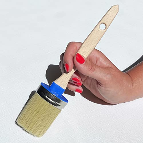 Dovetails Vintage Chalk Paint Brush - Medium Size for Painting Furniture - Synthetic Bristles