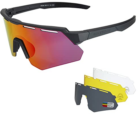 ROCKBROS Polarized Sports Sunglasses for Men Baseball Cycling Sunglasses UV400 Protection for Women Men
