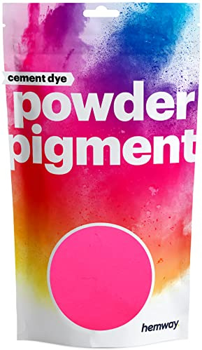 Hemway Cement Powder Pigment Dye UV Fluorescent Neon Baby Pink 50g | Concrete Colour Powder Toner for Cement, Mortar, Plaster, Premium Colour Enhancement