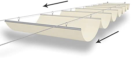 Cubierta de toldo retráctil, pérgola para Exteriores, Cubierta de Sombra para Patio de Piscina, Vela de Sombra Ondulada ，Vela de sombra telescópica,personalizable ( Size : W1.2*L10m/W3.93*L32.81ft )