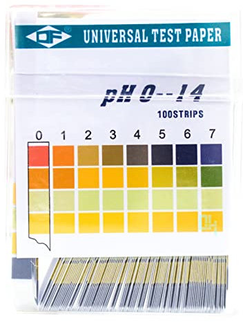 PH-Teststreifen, 100 Blatt Gesamtbereich 0-14 Universal-PH-Test Lackmuspapier PH-Teststreifen Zur Herstellung von Wasser, Wein, Speichel, Urin, Erde