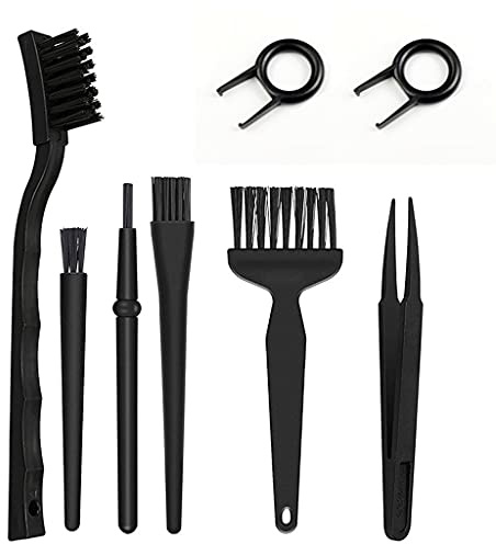 Myazs Juego de 6/8 cepillos de limpieza electrónicos profesionales, kit de limpieza de pantalla para laptop, computadora, teclado, cámara, cepillo de limpieza electrónico antiestático