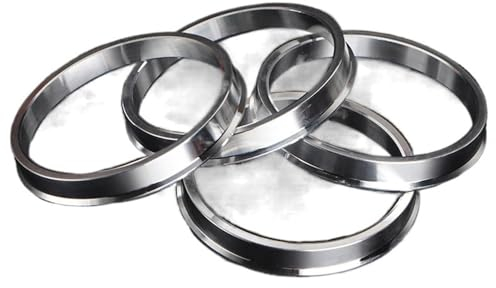 Zentrierringe 4 Stück/Nabe Zentrische Ringe Aluminium Radnabenringe 65.1-60.1 64.1-57.1 70.1-63.4 67.1-65.1 70.1-64.1 72.6-60.1mm Radnaben Zentrierringe (Color : 64.1 to 57.1mm)