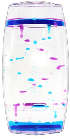 Liquid Motion Timer Bubbler, Minuteurs Sablier Liquides, Jouets Sensoriels pour Relaxation Stress Sablier, Jouet de Bureau Cadeaux pour Adultes et Enfants (Bleu)