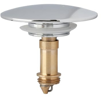 GroveEss 66mm Brass Click Clack Sink Plug,Push Pop-Up Plug Stopper,Bathroom Kitchen Basin Drain Plug Waste Stopper for Bath Vanity Sink Bathtub Washbasin