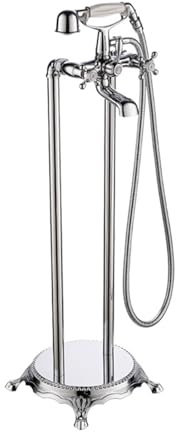 XJTNLB Rubinetto Miscelatore Vasca da Bagno Cromato Con Attacco per Doccia Rubinetteria Vasca Freestanding Miscelatore Monocomando Doccia