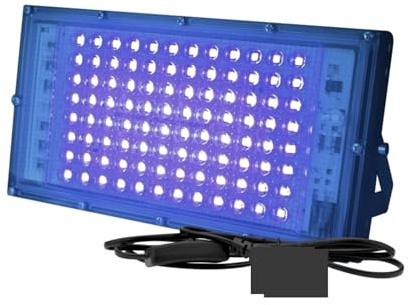 MEIVIYA Faretto LED da esterno Proiettore UV A LED 50W 100W Luce For Feste 395nm 400nm IP65 Lampada Da Palco Fluorescente Ultravioletta Impermeabile(100w)