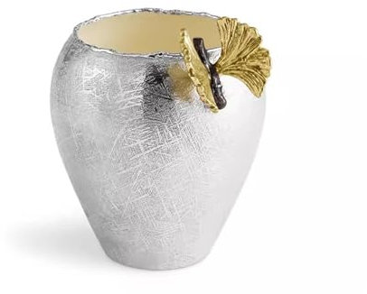 Edelstahl Schmetterling Ginkgo Pflanze Blumentöpfe Kleine Vase Keramik Pflanzgefäß Tischplatte Arrangement Kunst Geschenk Einweihungsgeschenk