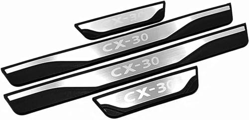 ACRUZ 4 Pièces Protection Seuil Porte Voiture pour Maz-da CX-30 CX30 2019-2022, Garnitures de Seuil PortièRe Voiture Protection Pédales