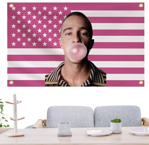 Bandiera americana rosa, bandiera, bandiera da parete, decorazione da giardino, decorazione da parete, decorazione da appendere alla parete, divertente bandiera celebrità per interni ed esterni