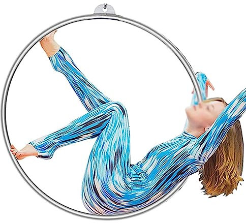 WJFTODAY Aerial Hoop Set, Single Tab Yoga Ring, Hoop Ring für Tanzausrüstung, Yoga Hoop a Ring, Hoop Ring für Tanzausrüstung, Yoga Hoop aus Edelstahl, Zirkus-Aerial-Ausrüstung für Akrobatik-Auftritte