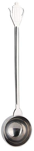 Stainless Steel Coffee Scoop & Stirring Spoon | Deep Scoop Head for Accurate Grounds/Beans | Long Handle Mixing Spoon for Bar/Home/Cafe | 20cm, 42g, Dishwasher Safe