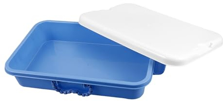 HOOTNEE Boîte de Rangement Bac à Sable Portable avec Couvercle Bac Plastique Robuste pour Jeux Sensoriels Plateau de Jeu Portable pour Garçon Fille Rangement Jouets Garçon Fille Boîte à