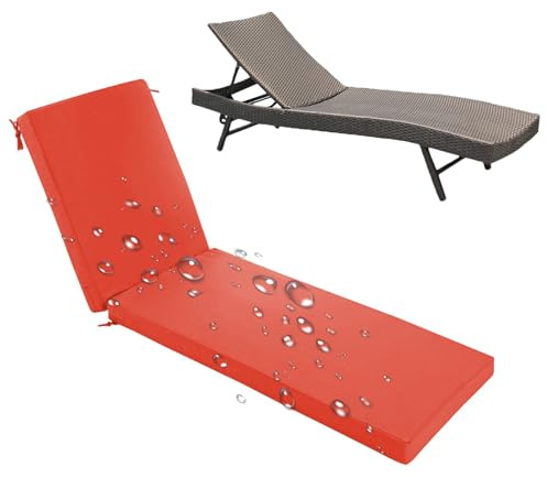 Genérico Cojín para Tumbona De 5 Cm/8 Cm, Cojín Impermeable para Tumbona De Jardín, Colchón De Jardín Antideslizante Y Lavable, para Tumbonas, Hamacas, Balcones Y Sofás,09,200x60x8cm