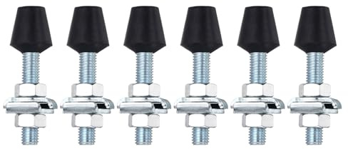 sourcing map Rubber Head Toggle Clamps M12x90mm Screw Assembly 6Pcs | Carbon Steel Toggle Clamp for Boxes,Cabinets,Doors with 20Pcs Screws and Washers