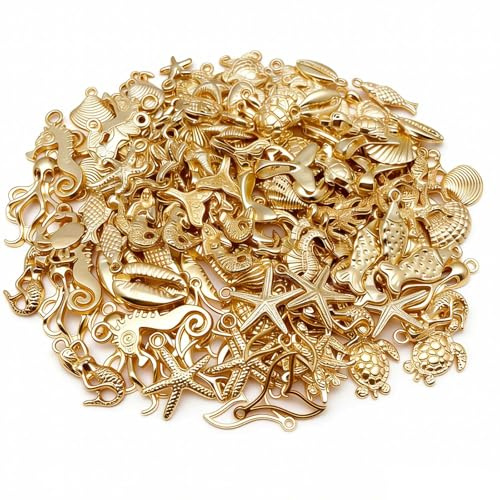 VOOSFSIE 50 PCS Charms Pendants, Charms Wholesale Bulk, Mixed Retro Alloy Charm Set, Jewelry Making for Bracelet, Necklace, Earrings, Making DIY and Crafts
