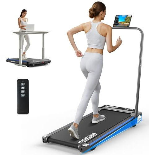 ONETWOFIT Walking Pad,Laufband für Zuhause mit Griff, Laufband Schreibtisch Leise Steigung mit Fernbedienung,App-Steuerung,2.5HP Klappbar Treadmill 12km/h