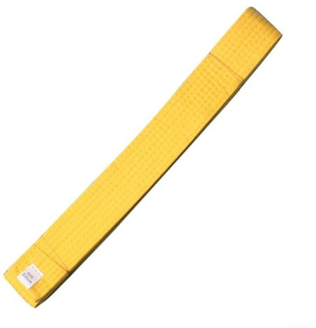 Ceinture d'arts martiaux pour karaté, judo, taekwondo, ceinture d'entraînement double couche en coton et polyester, ceinture d'entraînement pour enfants et adultes, 280 cm de rechange (ceinture jaune)