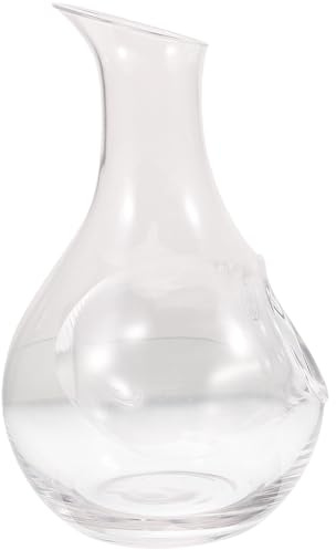 CORHAD Brocca per Vino in Vetro da 385ml Design Concavo, Effetto Raffreddamento Pratico, Stile Giapponese Creativo per Tutte le Occasioni