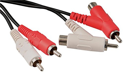 Câble répartiteur double RCA Phono Y 2 voies empilable 0,5 m 2 m 2 m 3 m Rouge Blanc 3 m