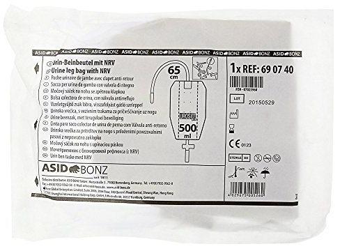 BEINBEUTEL 500 ml steril 65 cm Schlauch kürzbar 1 St Beutel