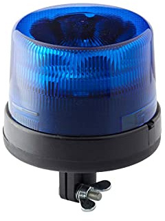 HELLA 2RL 011 484-111 LED Rundumleuchte - KL 7000-12/24V - blau - Rohrstutzen, flexibel - Stecker: offene Kabelenden - - für Feuerwehr - Polizei - Rettungswagen