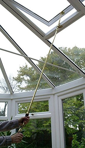 Window Opener Pole - Hardwood Handles & Polished Brass - 1.5m / 4' 11 (Seconds)